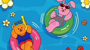 Wiggle Wiggle Summer Fun Wallpaper