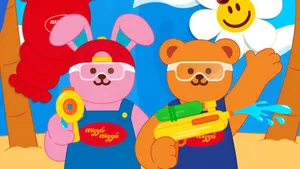 Wiggle Wiggle Summer Fun Wallpaper