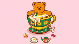 Wiggle Wiggle Tea Party Wallpaper