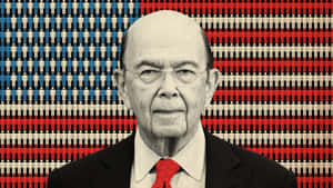 Wilbur Ross American Flag Background Wallpaper