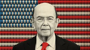 Wilbur Ross American Flag Background Wallpaper