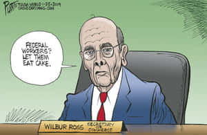 Wilbur Ross Federal Workers Cartoon Wallpaper