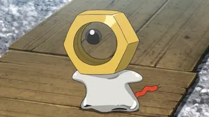 Wild Meltan Standing On Wooden Plank Wallpaper
