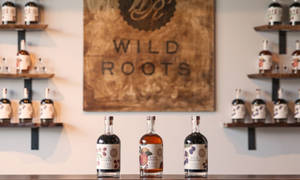 Wild Roots Logo And Vodka Wallpaper