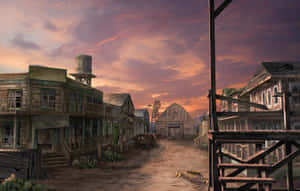 Wild West Town Wallpaper