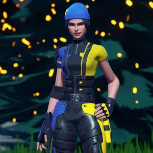 Wildcat Fortnite Blue And Yellow Wallpaper