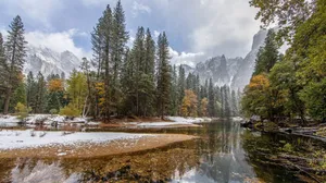 Wilderness And Waterfall In Russia Wallpaper