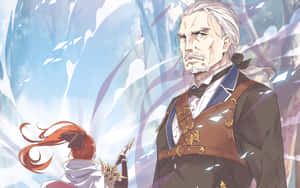 Wilhelm Van Astrea Battle Stance In Front Of A Magical Array Wallpaper