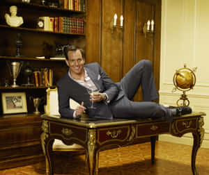 Will Arnett Exuding Confidence At An Event Wallpaper