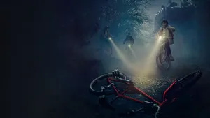 Will Byers' Bike Against The Unknown In Stranger Things Wallpaper