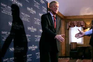 William Weld Giving A Handshake Wallpaper