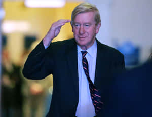 William Weld Giving A Salute Wallpaper