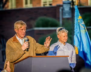 William Weld In Brown Coat Wallpaper