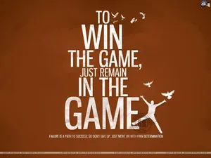 Win The Game Motivational Quote Wallpaper