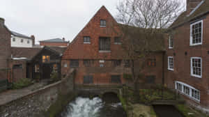 Winchester City Mill River Itchen Wallpaper