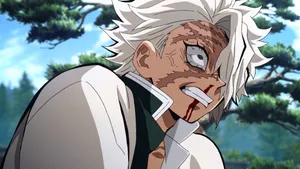 Wind Hashira Sanemiin Battle Wallpaper