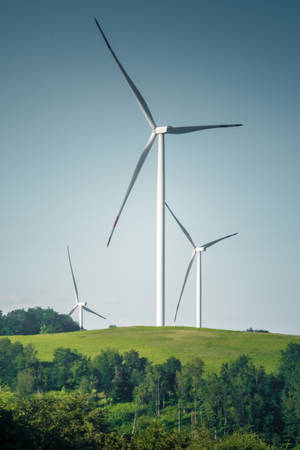 Windmills And Greenery In Kosovo Wallpaper