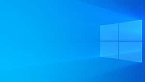 Windows 10 Logo On A Blue Background Wallpaper