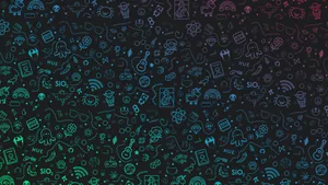 Windows 11 4k Neon Doodles Wallpaper