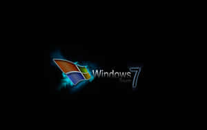 Windows 7 Logo On A Black Background Wallpaper