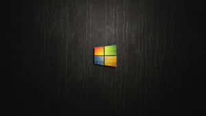 Windows Logo On A Black Background Wallpaper