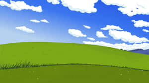 Windows X P Bliss Wallpaper Cartoon Version Wallpaper