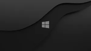 Windows10 Dark Abstract Wave Wallpaper
