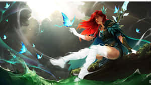 Windranger In Action - Intense Battle Scene Wallpaper