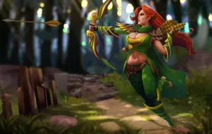Windranger In Action Wallpaper