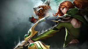 Windranger, The Skilled Archer In Action Wallpaper