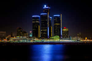 Windsor Night Skyline Reflection Wallpaper