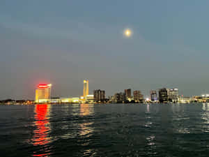 Windsor Nighttime Skyline Reflection Wallpaper