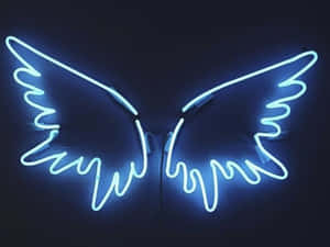 Wings Neon Lights Tumblr Laptop Wallpaper