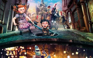 Winnie Pulling Eggs From The Boxtrolls Wallpaper