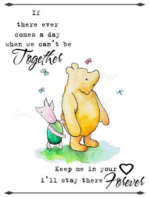 Winnie The Pooh Quotes With Butterflies Wallpaper