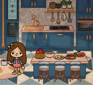 Winona Aesthetic Toca Life Dining Room Wallpaper