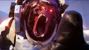 Winston, The Iconic Overwatch Hero, In Action Wallpaper