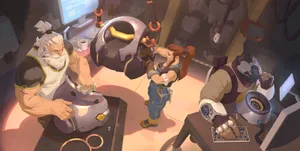 Winston The Scientist Gorilla In Action On Overwatch Wallpaper