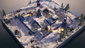 Winter_ Base_ Attack_ R T S_ Game_ Scene Wallpaper