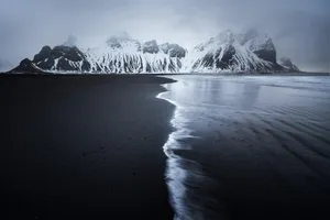 Winter Beach - A Serene And Tranquil Escape Wallpaper