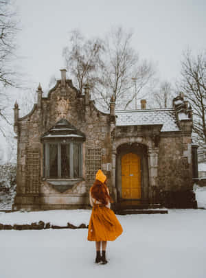 Winter Cottagecore Fashion Wallpaper