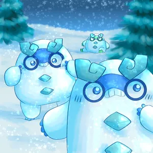 Winter Darumakaand Darmanitan Illustration Wallpaper