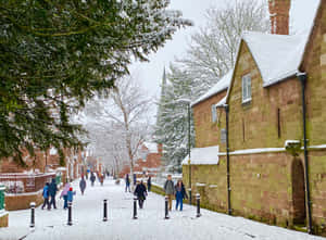 Winter Dayin Lichfield Wallpaper