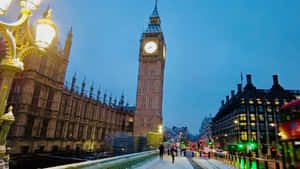 Winter Evening Big Ben London Wallpaper