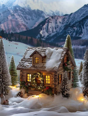 Winter_ Holiday_ Cabin_ Snowscape.jpg Wallpaper