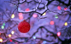 Winter Holiday Ornament Bokeh.jpg Wallpaper