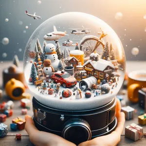 Winter Holiday Snow Globe Wallpaper