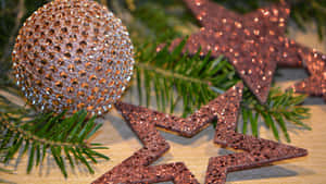 Winter Holiday Sparkle With A Beautiful Christmas Star Wallpaper