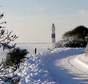 Winter Lighthouse Kampen Sylt Wallpaper