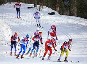 Winter Olympic Athletes In Action Wallpaper